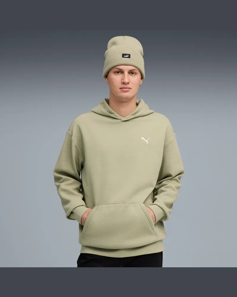 Puma Felpa con cappuccio  Class dal taglio morbido da uomo, Abbigliamento, Verde Green