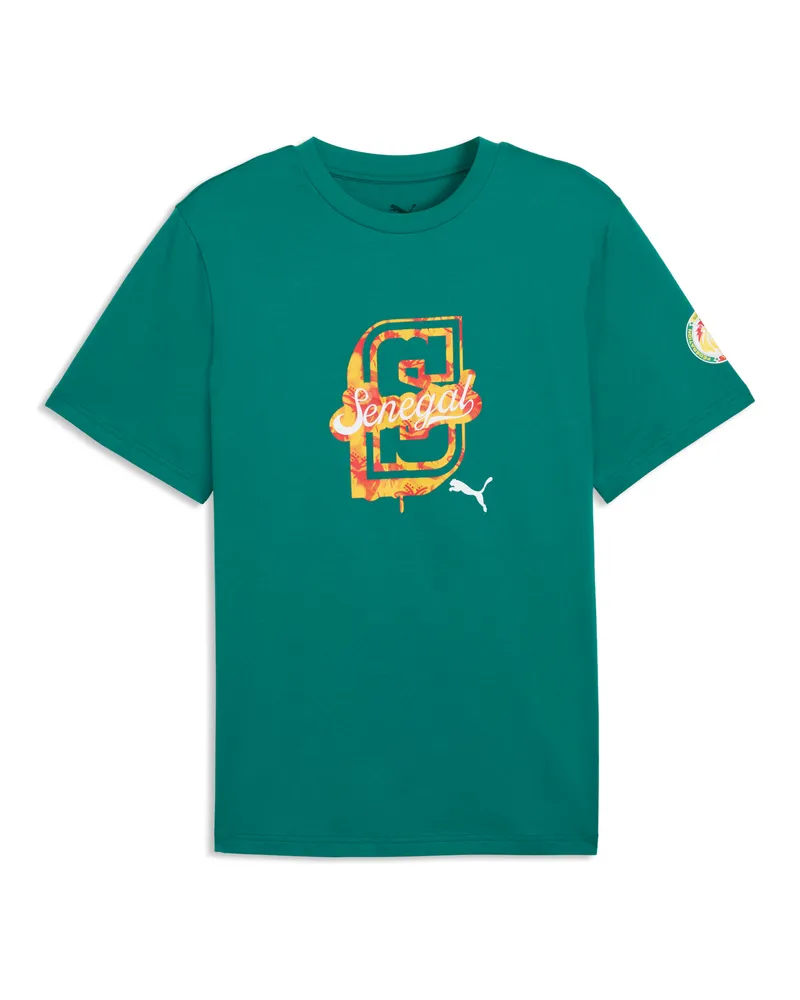 Puma T-shirt Senegal FtblCulture da uomo, Accessori, Verde Green