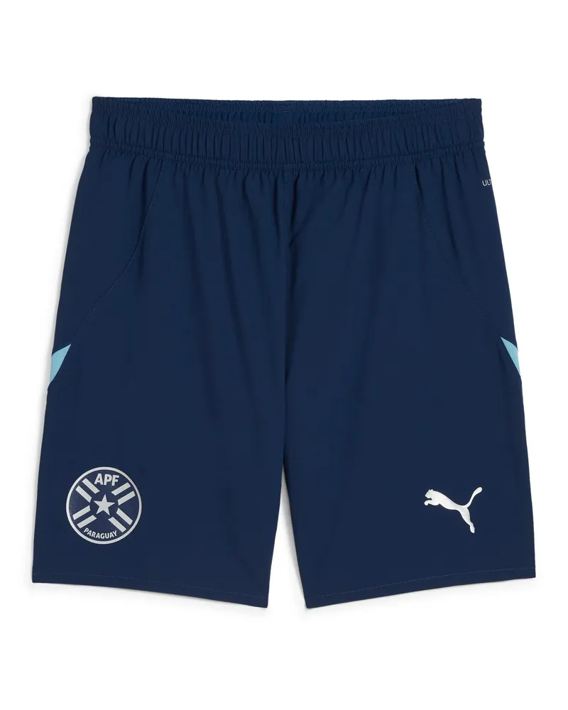 Puma Pantaloncini da calcio del Paraguay da uomo, Accessori, Blu Blue