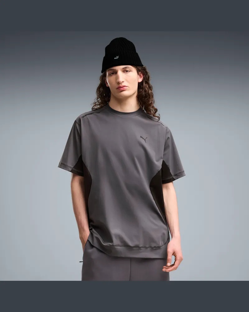 Puma T-shirt in tessuto indemagliabile dal taglio morbido TECH da uomo, Abbigliamento, Grigio Gray