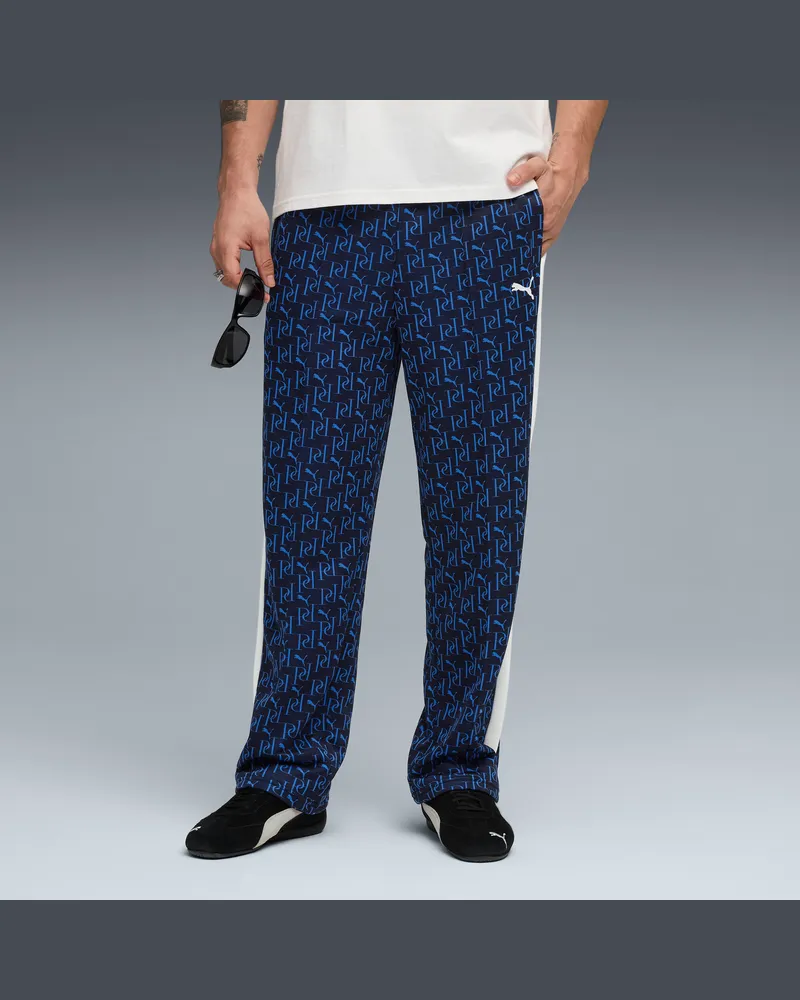 Puma Pantaloni sportivi con stampa integrale T7 dal taglio morbido da uomo, Accessori, Blu Blue