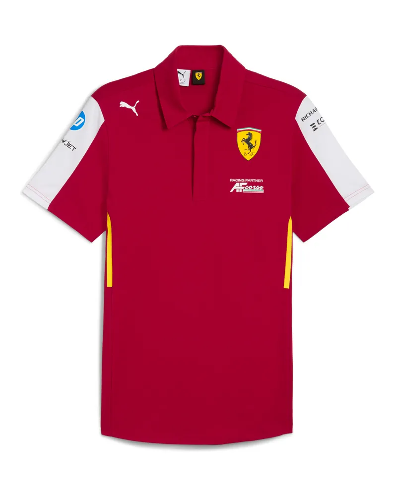Puma Polo Scuderia Ferrari LMH Replica da uomo, Abbigliamento, Rosso Red