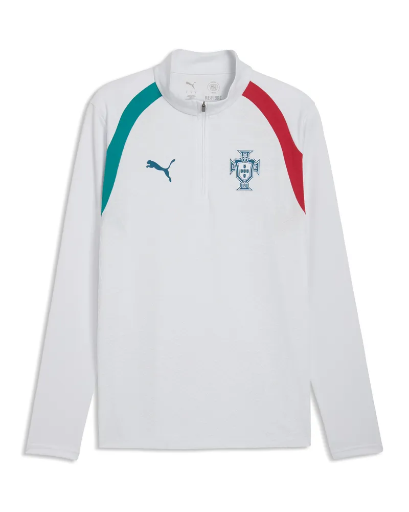 Puma Maglia da training con zip Portogallo da uomo, Accessori, Grigio Gray