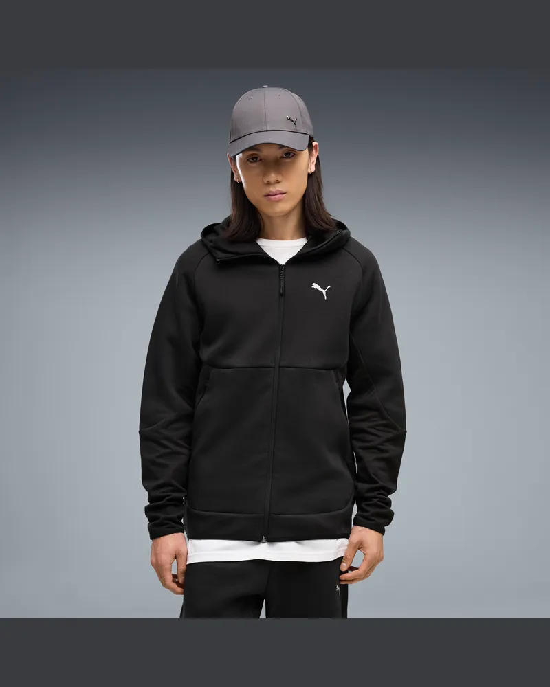 Puma Felpa con cappuccio e zip TECH Elevated da uomo, Accessori, Nero Black