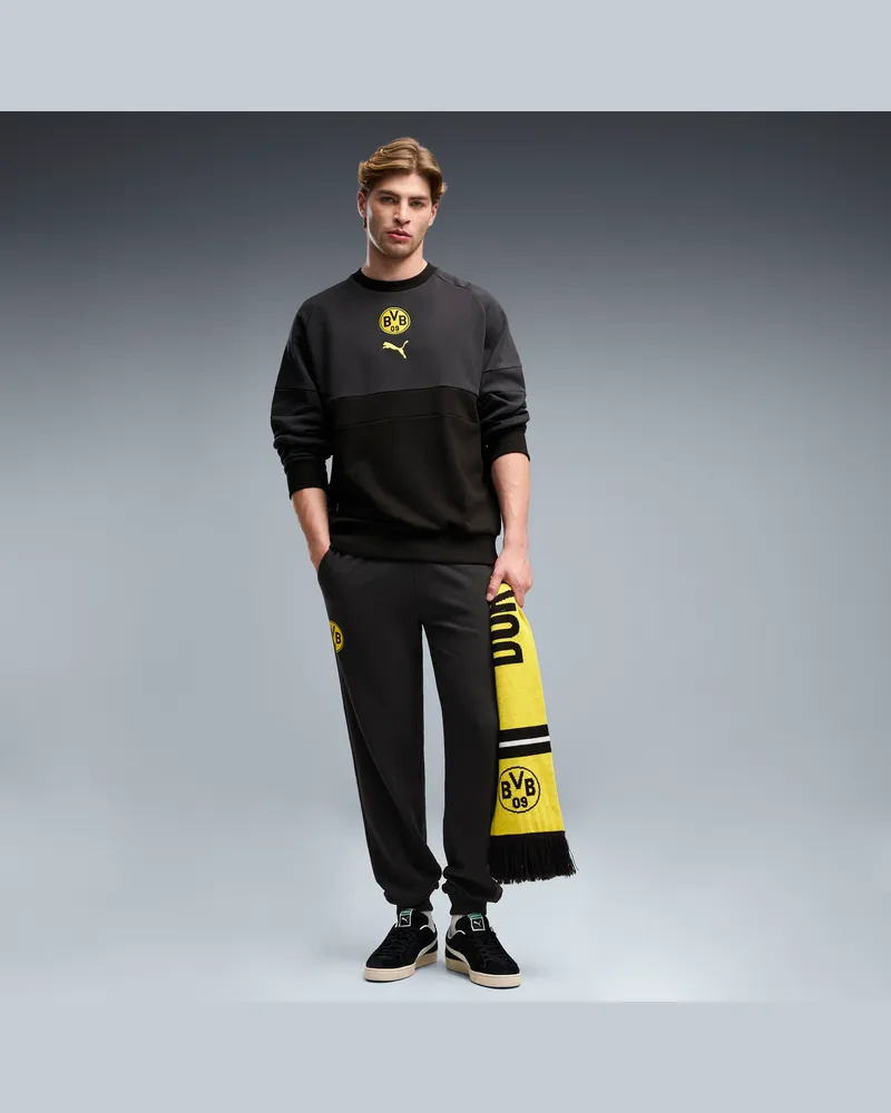 Puma Pantaloni della tuta Borussia Dortmund ftblCulture da uomo, Abbigliamento, Nero Black
