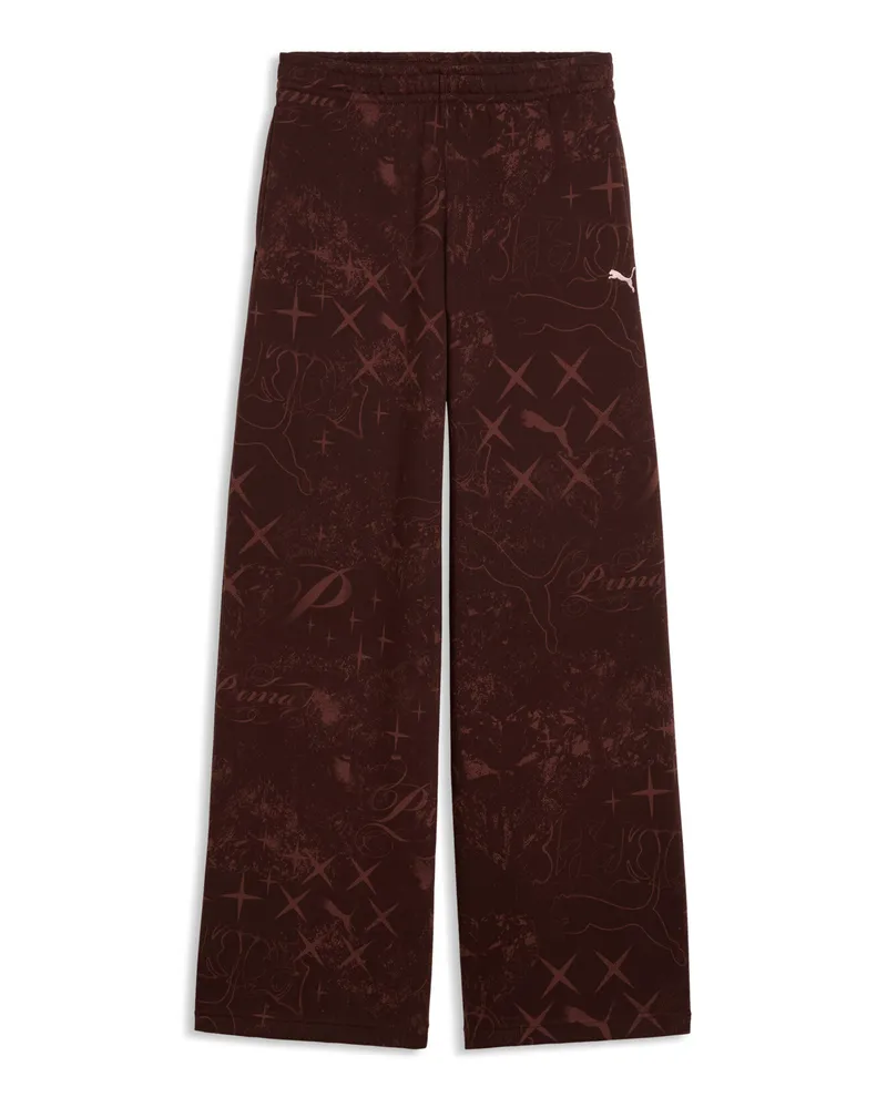 Puma Pantaloni Street Glam Slouchy da donna, Accessori, Marrone Brown