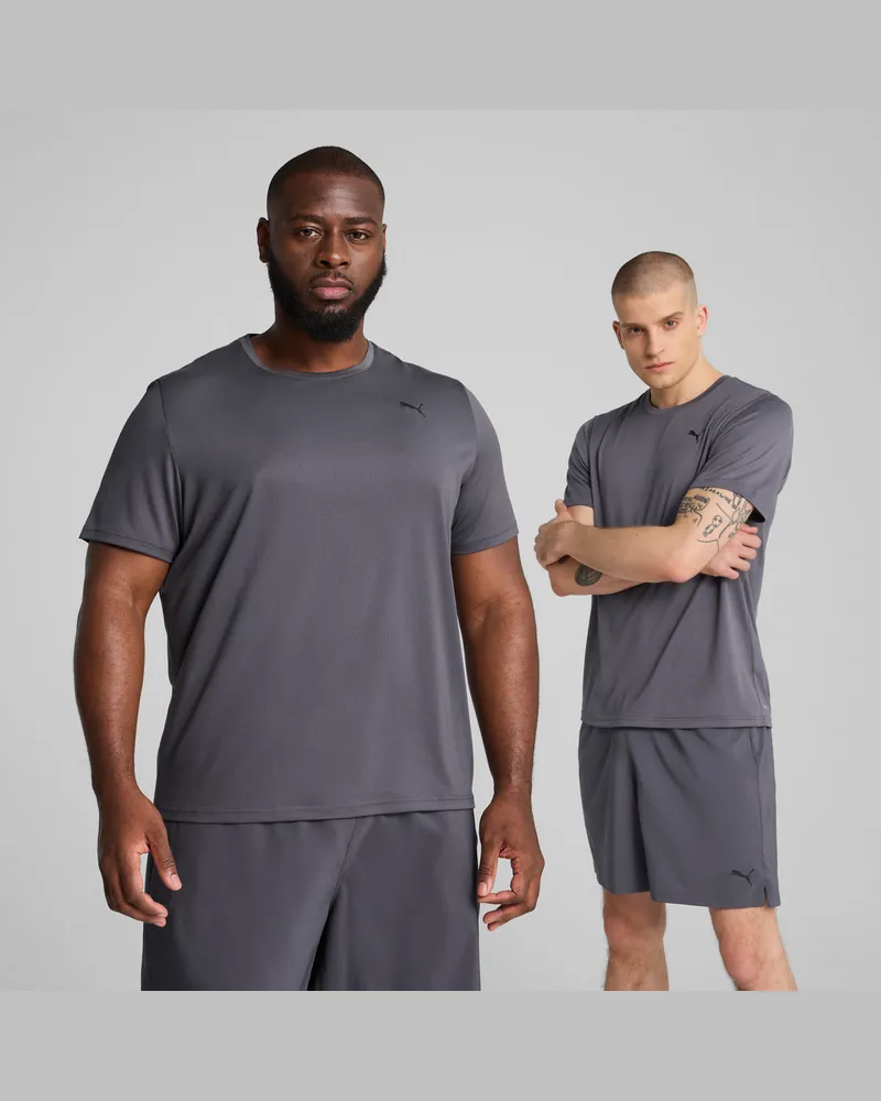 Puma T-shirt TAD ESSENTIALS Solid Cat da uomo, Abbigliamento, Grigio Gray