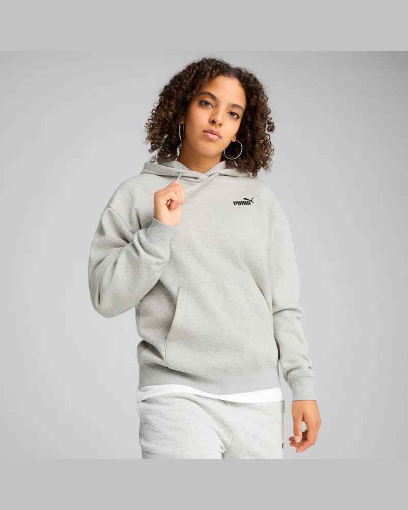 Puma Felpa con cappuccio con logo piccolo Essentials No. 1 da donna, Abbigliamento, Grigio Gray