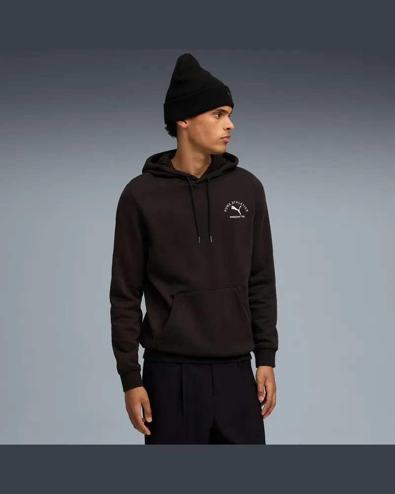 Puma Felpa con cappuccio con grafica  Class da uomo, Abbigliamento, Nero Black