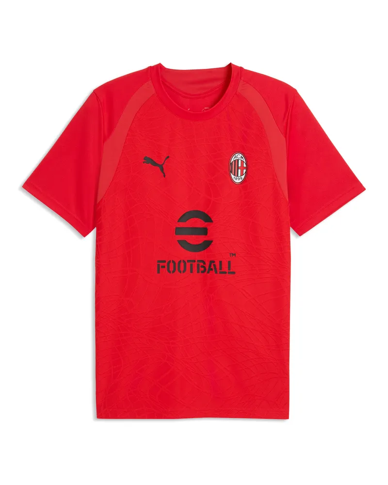 Puma Maglia da training aderente AC Milan da uomo, Accessori, Rosso Red