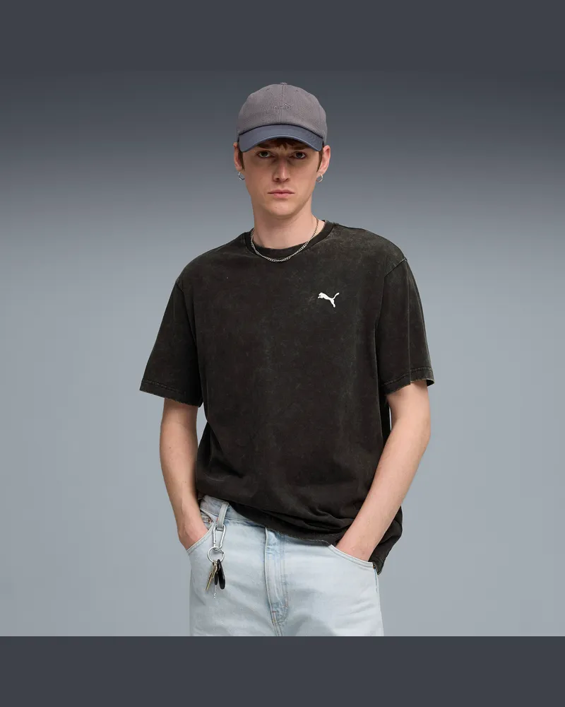 Puma T-shirt Essentials Elevated dal taglio morbido da uomo, Abbigliamento, Nero Black