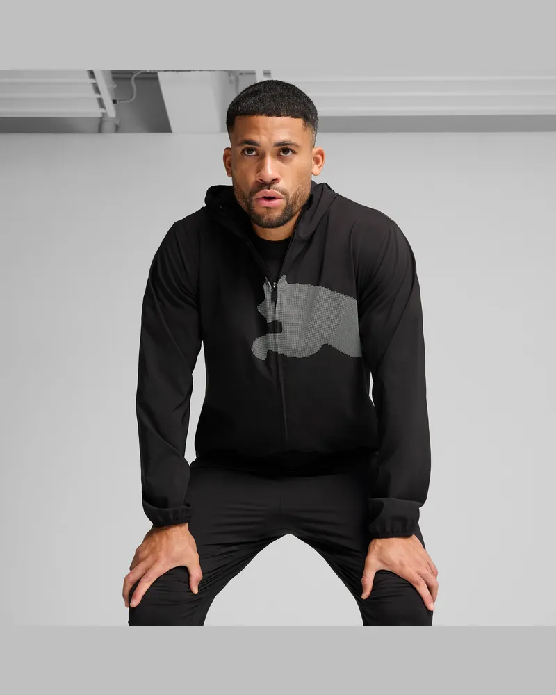 Puma Giacca in tessuto con logo grande Train All Day da donna, Abbigliamento, Nero Black