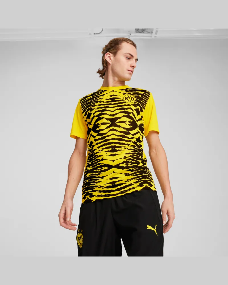Puma Maglia pre-partita Borussia Dortmund a maniche corte da uomo, Abbigliamento, Giallo Yellow