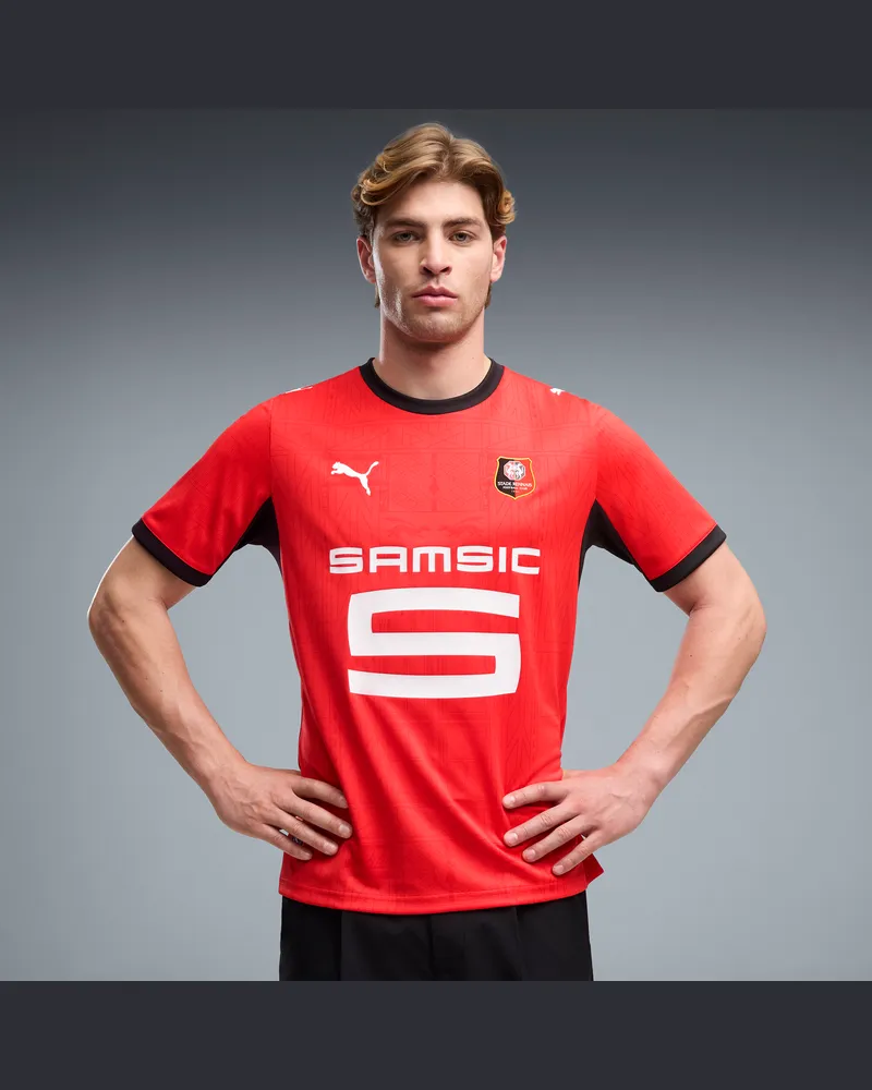 Puma Maglia Home Stade Rennais 26/27, Abbigliamento, Rosso Red