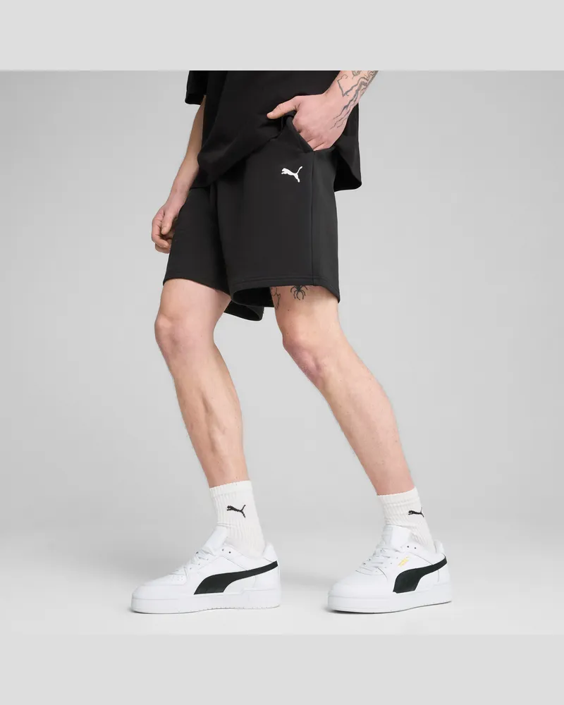 Puma Shorts WARDROBE ESS vestibilità comoda da 7" da uomo, Abbigliamento, Nero Black