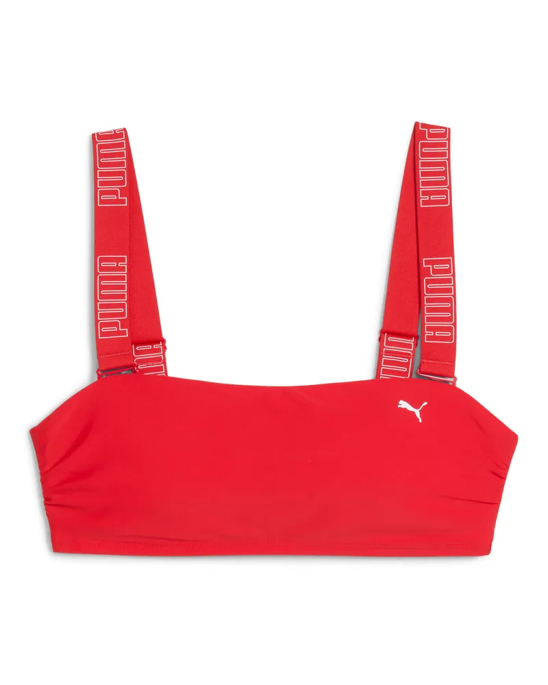 Puma Top da nuoto a fascia  da donna, Abbigliamento, Rosso Red