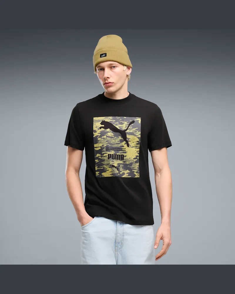 Puma T-shirt con grafica  Sport Camo da uomo, Accessori, Nero Black