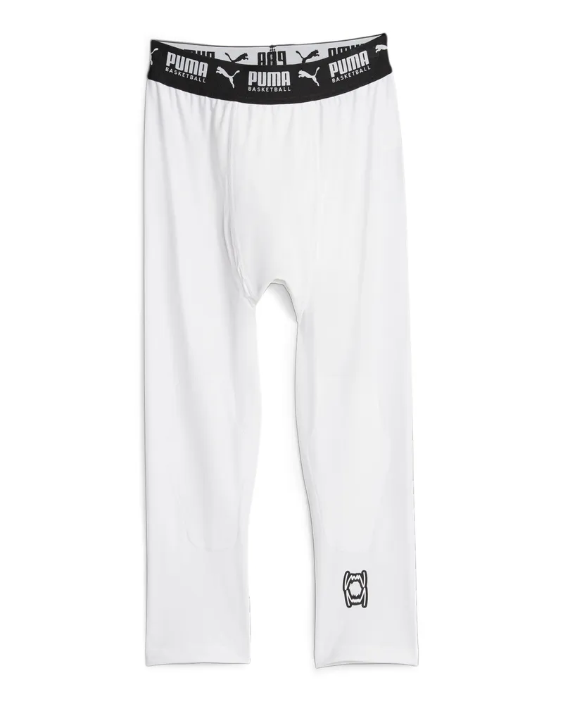 Puma Pantaloni da allenamento da basket Hoops Team da uomo, Accessori, Bianco White