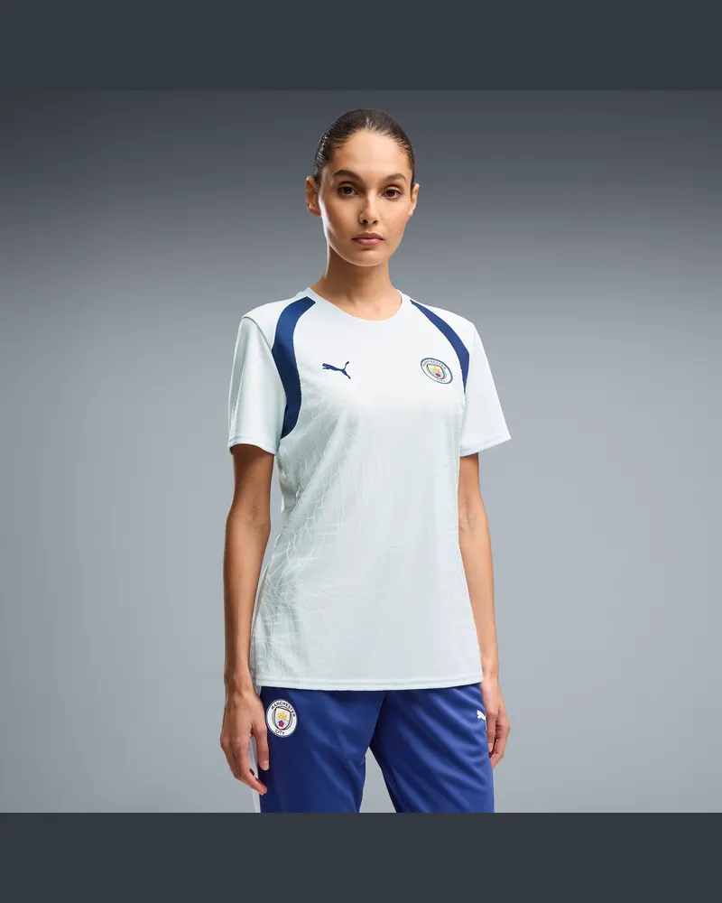 Puma Maglia da training Manchester City da donna, Abbigliamento, Blu Blue
