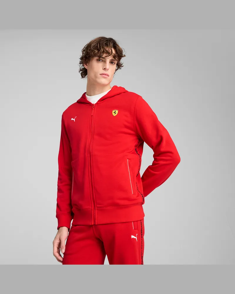 Puma Giacca in felpa Scuderia Ferrari HP Race da uomo, Abbigliamento, Rosso Red