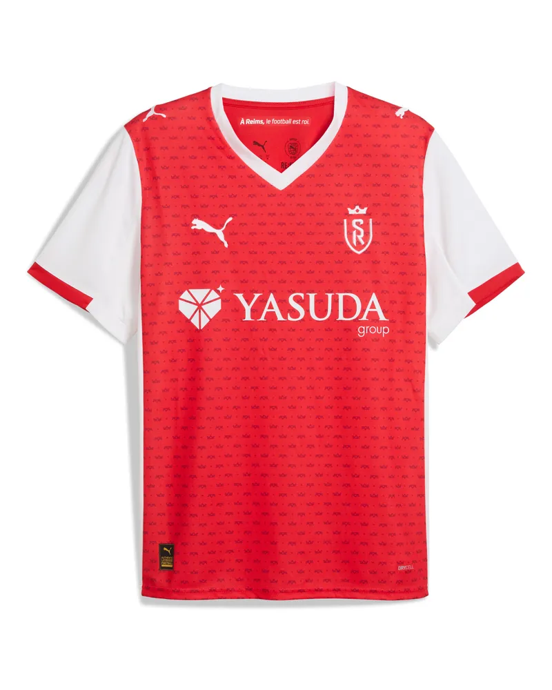 Puma Maglia gara Home Stade de Reims 25/26 da uomo, Accessori, Rosso Red