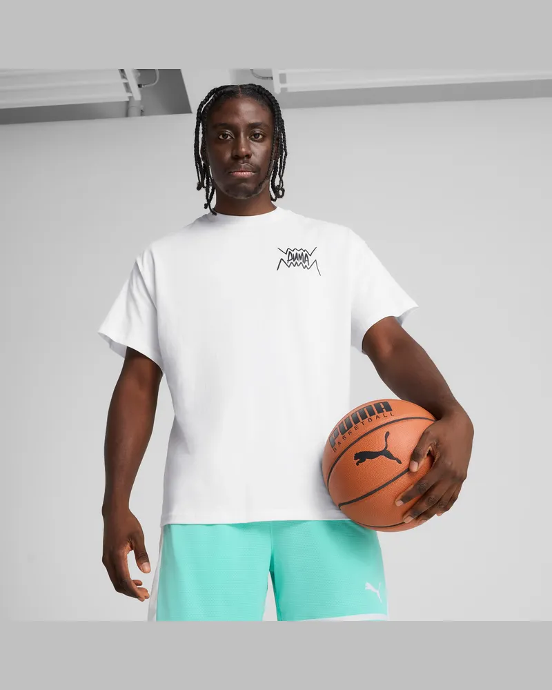 Puma Maglietta da basket Jaws Core da uomo, Abbigliamento, Bianco White