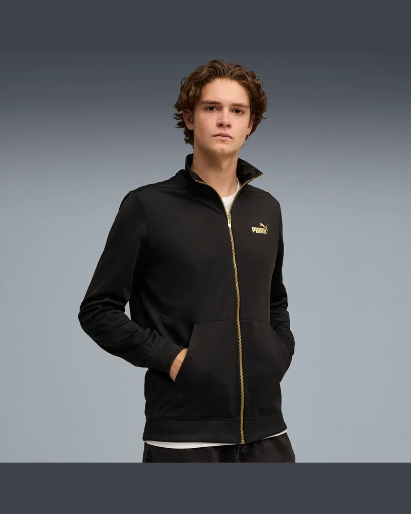 Puma Giacca sportiva Maximal Metallizzato da uomo, Abbigliamento, Nero Black