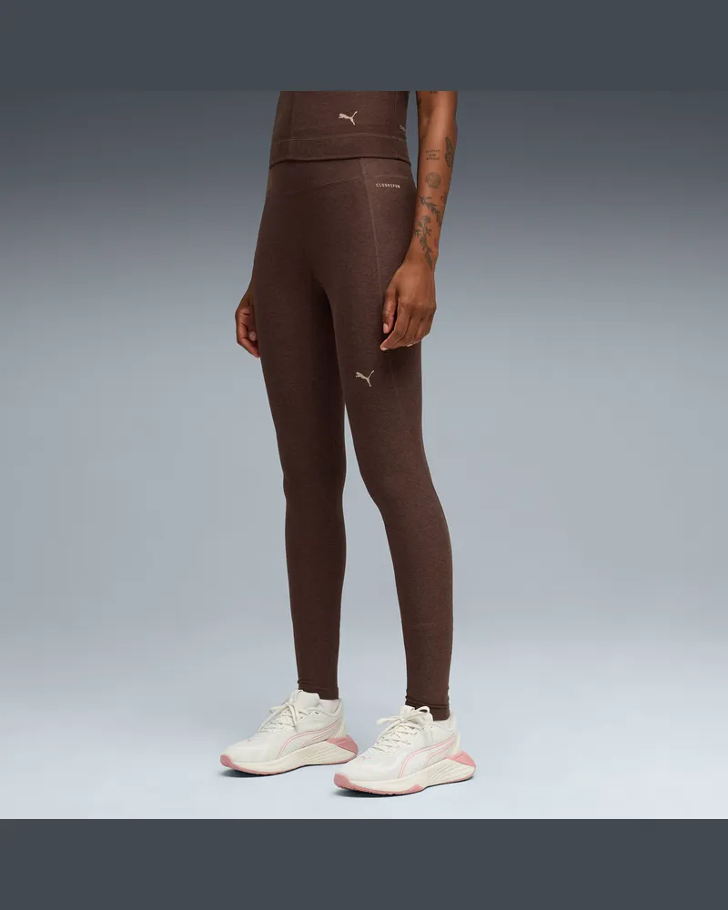 Puma Calzamaglia a vita alta CLOUDSPUN da donna, Abbigliamento, Marrone Brown