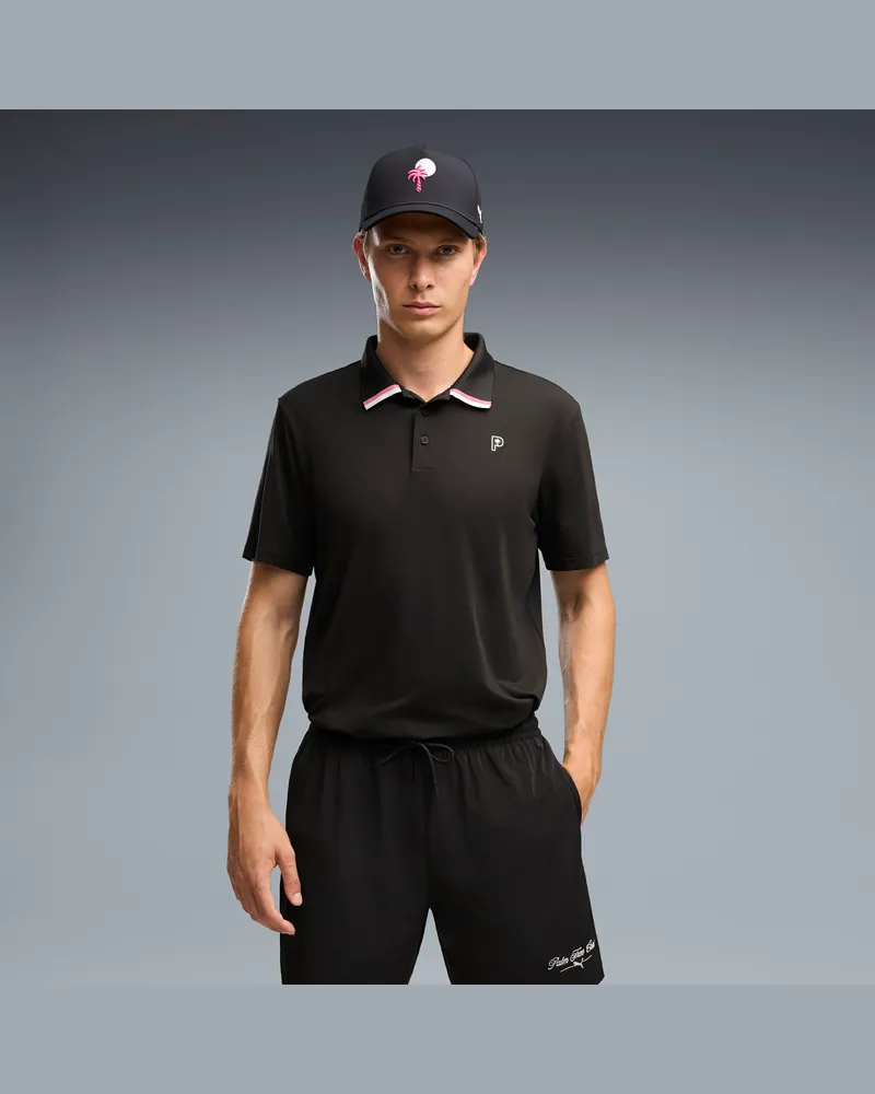 Puma Polo da golf  x PALM TREE CREW da uomo, Accessori, Nero Black