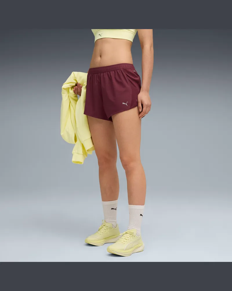 Puma Shorts da running VELOCITY 3" da donna, Abbigliamento, Rosso Red