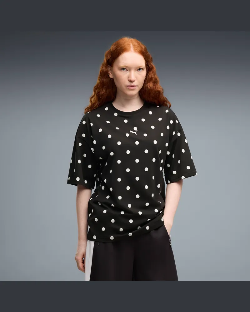 Puma T-shirt oversize da donna, Abbigliamento, Nero Black