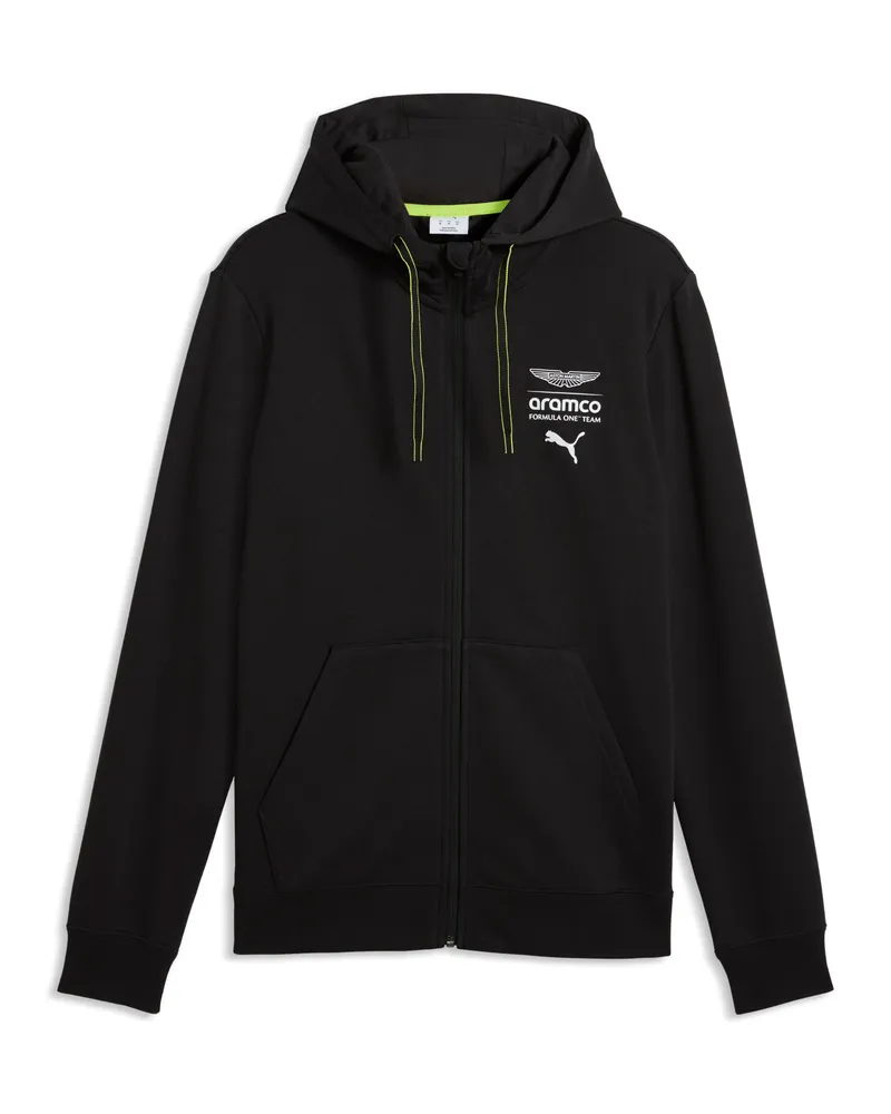 Puma Felpa con cappuccio  x ASTON MARTIN ARAMCO F1® TEAM Essentials da uomo, Accessori, Nero Black