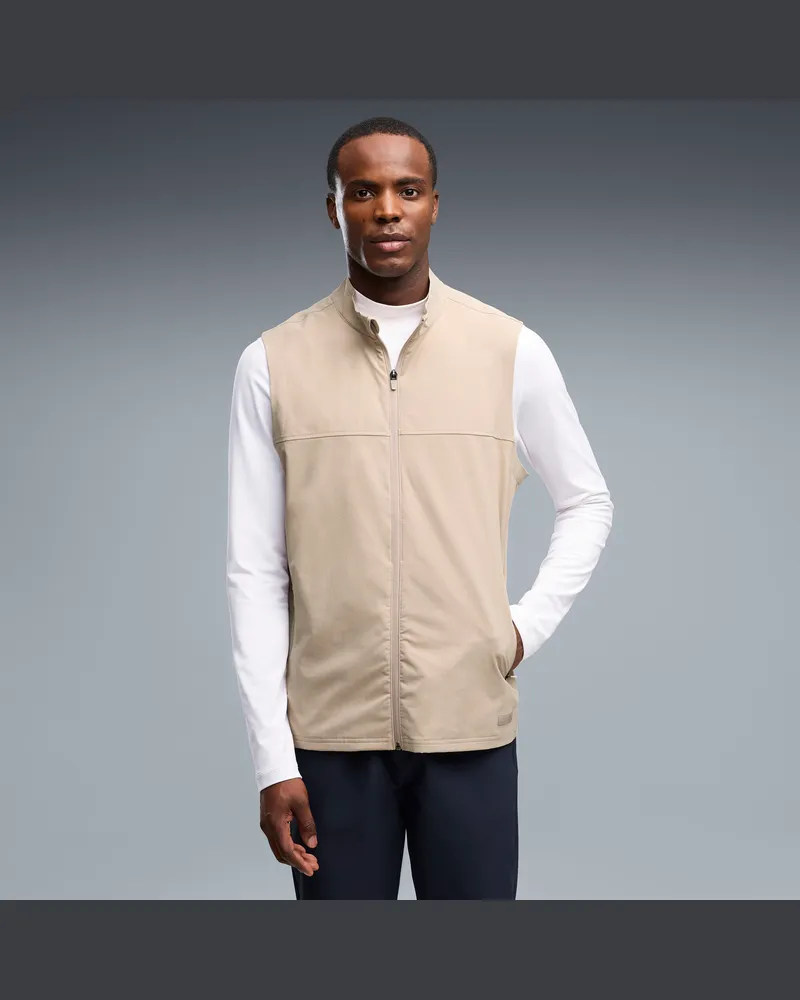 Puma Gilet da golf Avant da uomo, Abbigliamento, Beige Beige