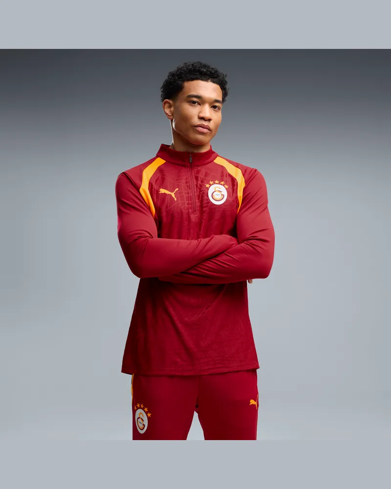 Puma Galatasaray S.K. Maglia da training con zip da uomo, Abbigliamento, Rosso Red