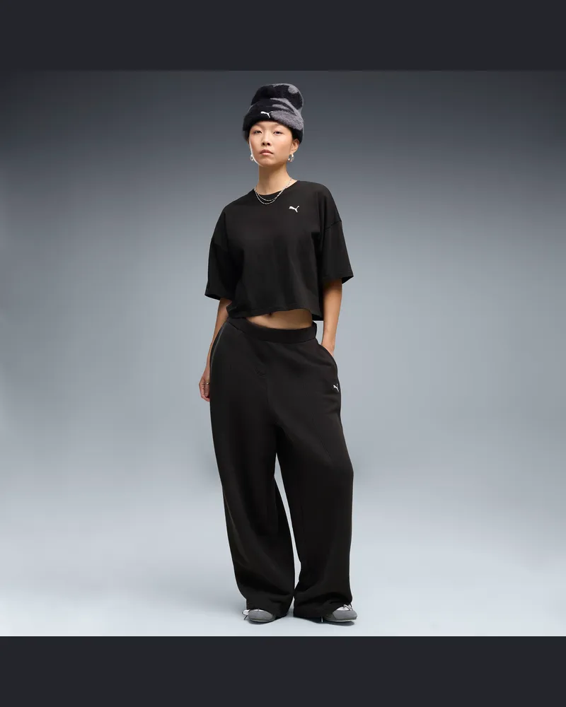 Puma Pantaloni oversize Essentials da donna, Abbigliamento, Nero Black