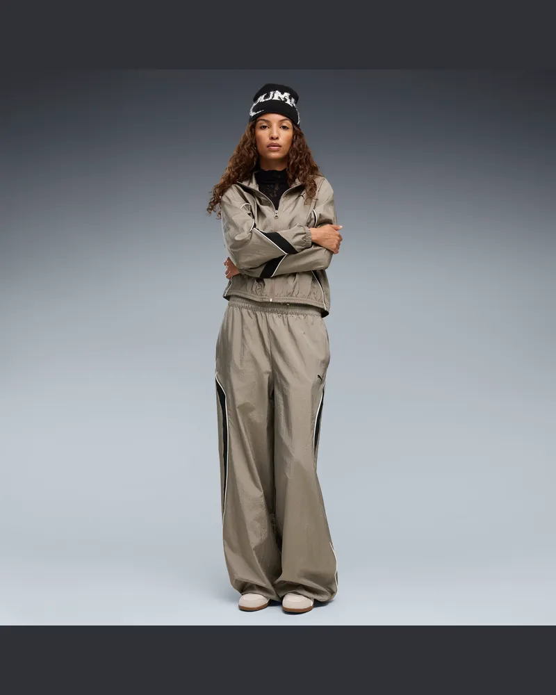 Puma Pantaloni in tessuto  dal taglio morbido da donna, Abbigliamento, Beige Beige