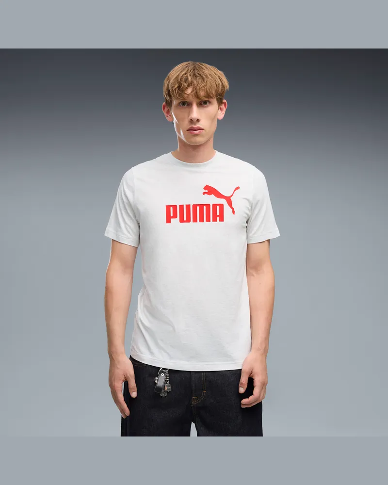 Puma T-shirt con logo ESS N. 1 da uomo, Abbigliamento, Bianco White