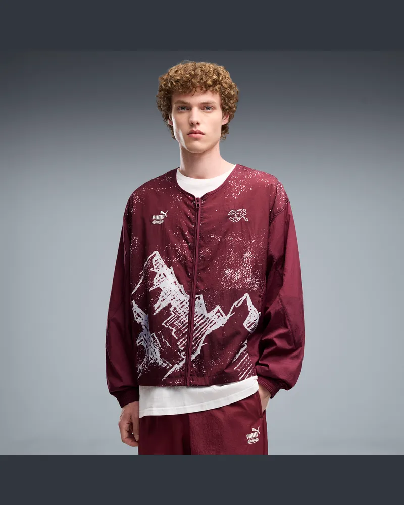 Puma Giacca sportiva  x SVIZZERA x SALEHE BEMBURY KING da uomo, Abbigliamento, Rosso Red