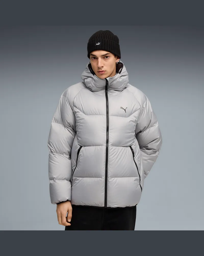 Puma Piumino con cappuccio da uomo, Abbigliamento, Grigio Gray
