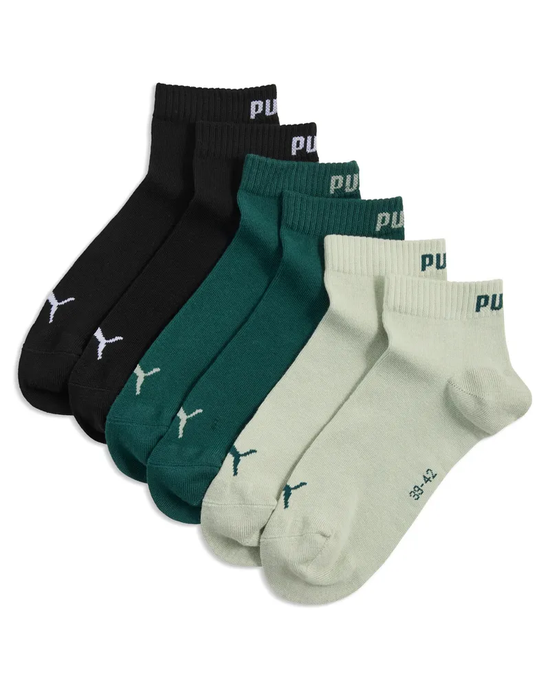 Puma Calzini corti unisex (confezione da 3), Abbigliamento, Verde Green