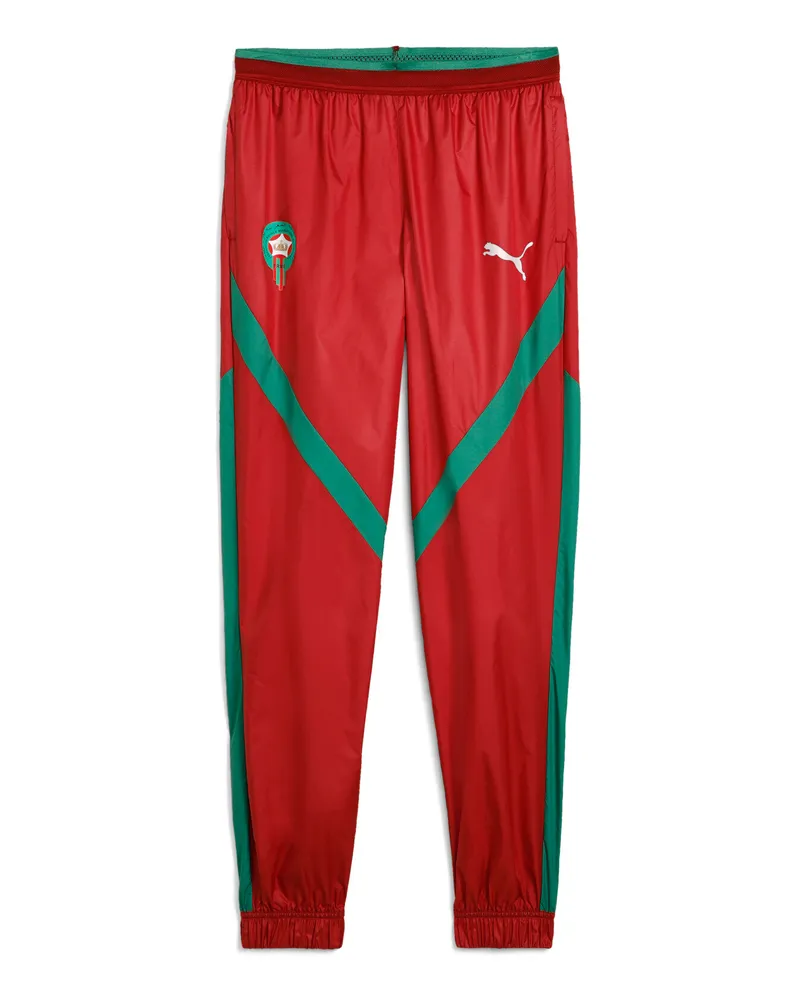 Puma Pantaloni in tessuto pre-partita Marocco da uomo, Accessori, Rosso Red