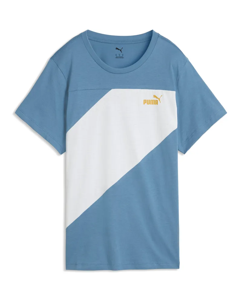 Puma T-shirt  POWER da donna, Abbigliamento, Blu Blue