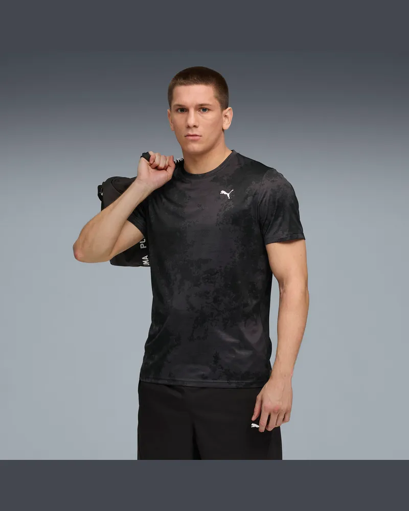 Puma T-shirt TAD ESSENTIALS AOP da uomo, Abbigliamento, Nero Black