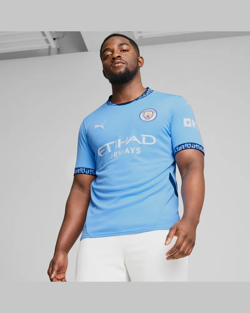 Puma Maglia gara Home Manchester City 24/25 da uomo, Abbigliamento, Blu Blue