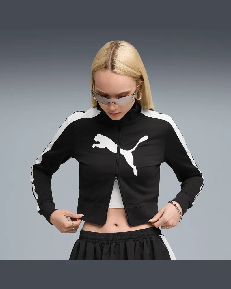 Puma Giacca sportiva cropped FUTURE..ARCHIVE T7 da donna, Abbigliamento, Nero Black