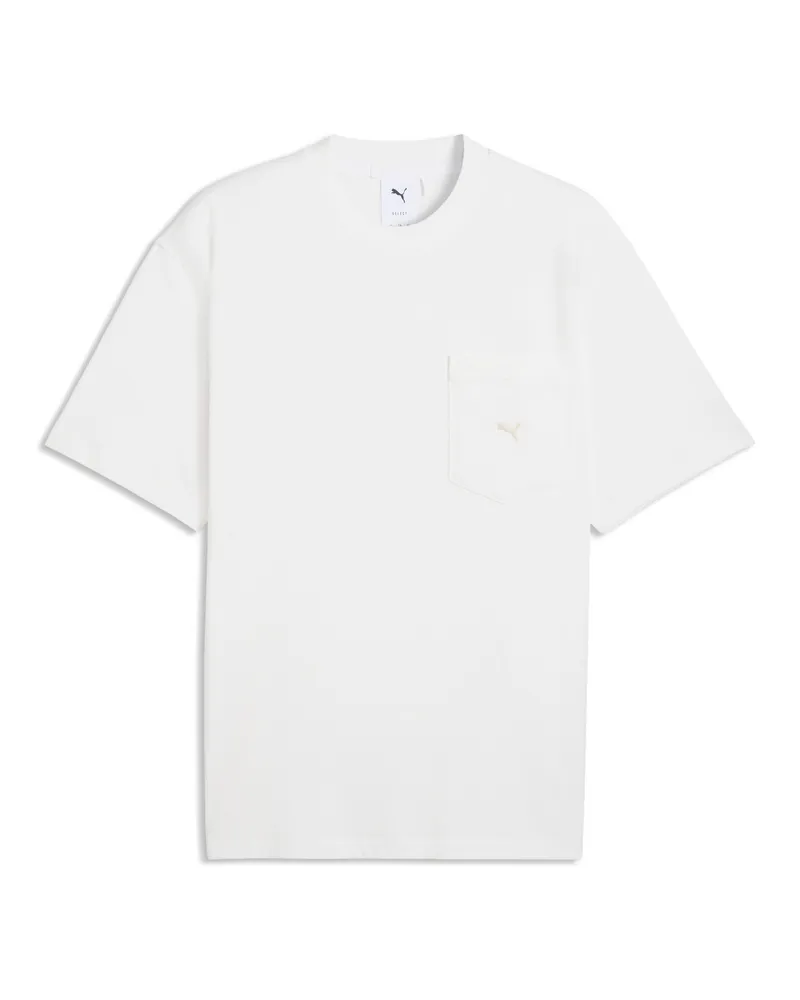 Puma T-shirt Select Essentials Pocket da uomo, Accessori, Bianco White