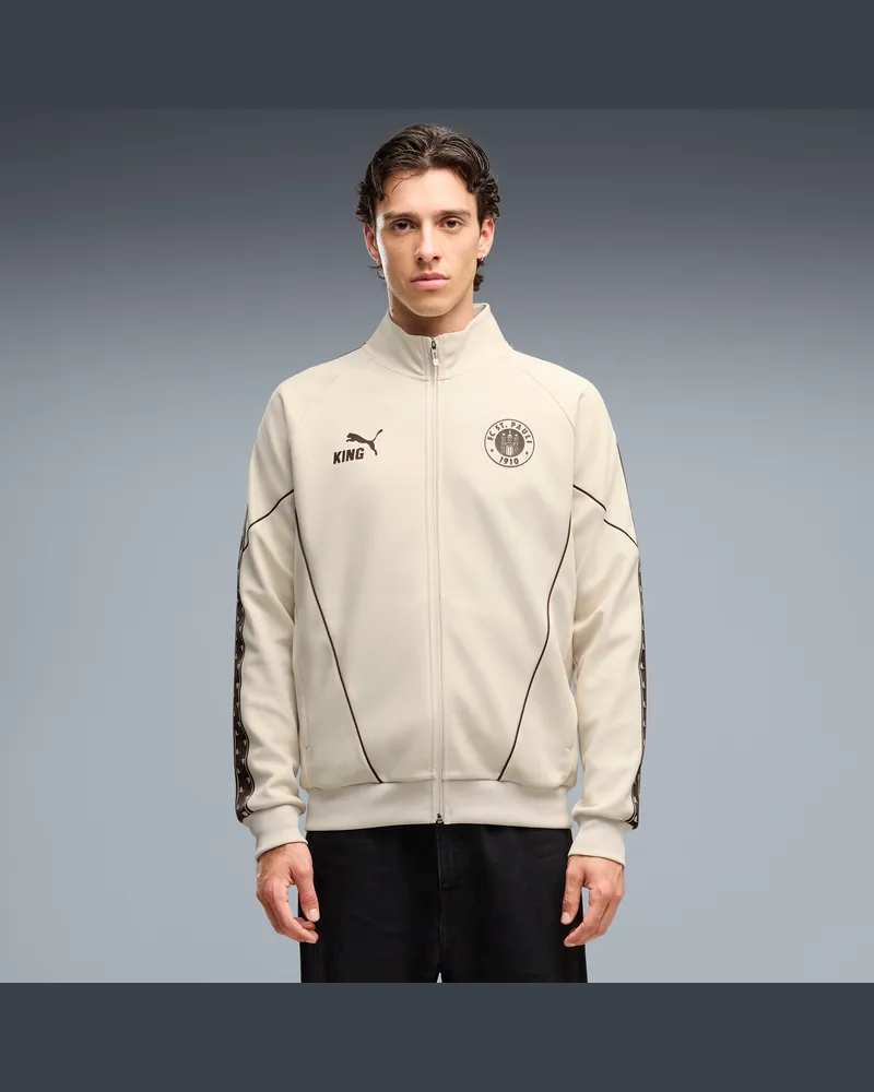 Puma Giacca con zip KING Anthem FC St. Pauli da uomo, Accessori, Bianco White