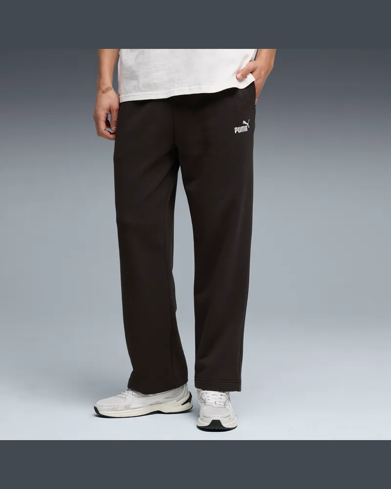 Puma Pantaloni con logo Essentials N.1 dal taglio morbido da uomo, Abbigliamento, Nero Black