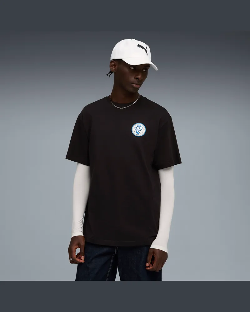 Puma T-shirt Wardrobe Essentials Sports Legacy dal taglio morbido da uomo, Abbigliamento, Nero Black