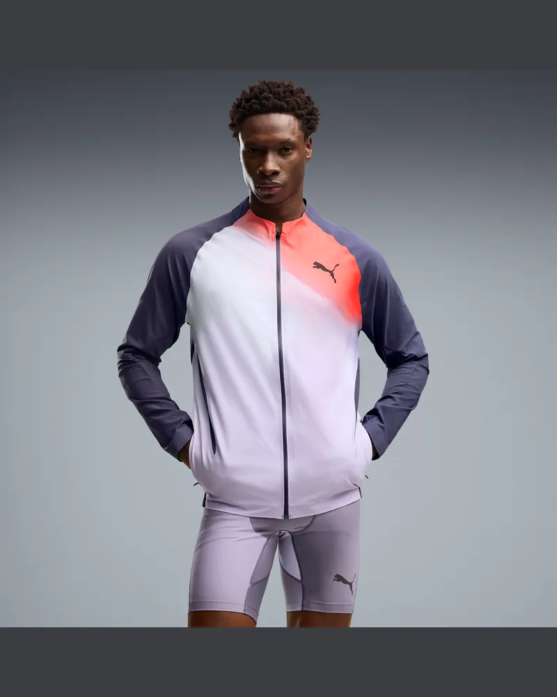 Puma Giacca da running con grafica Lightspeed ULTRAWEAVE da uomo, Abbigliamento, Grigio Gray